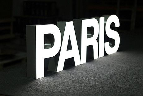 signage on glass facade installation delh.,